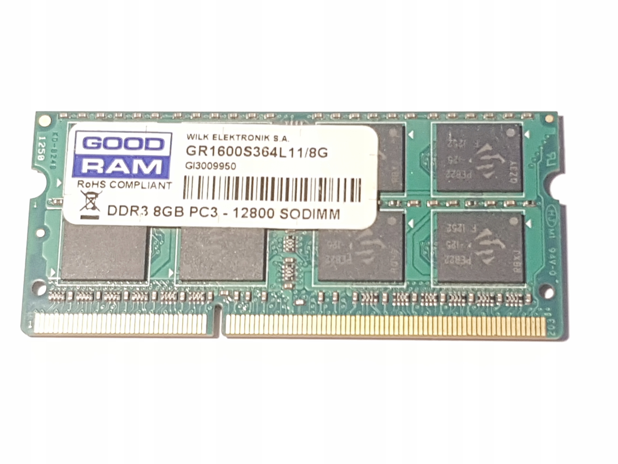 pamięc 8GB DDR3 Goodram GR1600S364L11/8G 1600 Mhz PC3-12800 PMC2820