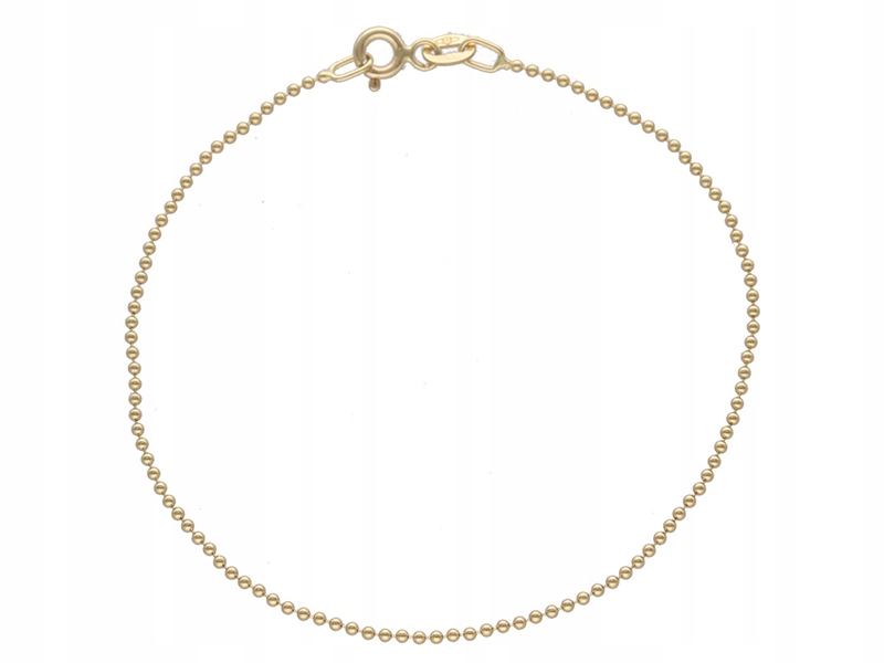 

Złota bransoleta 585 z kuleczek kulki 1,08g