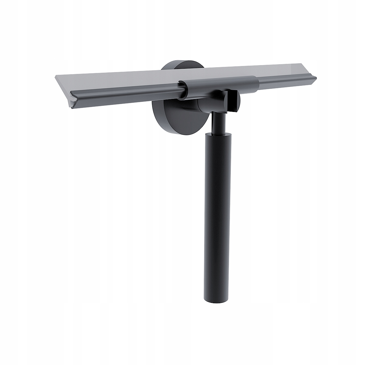 Levně Nimco Unix Černá mat stěrka na sklo do sprchy s držákem, nerez Unc 13012-90