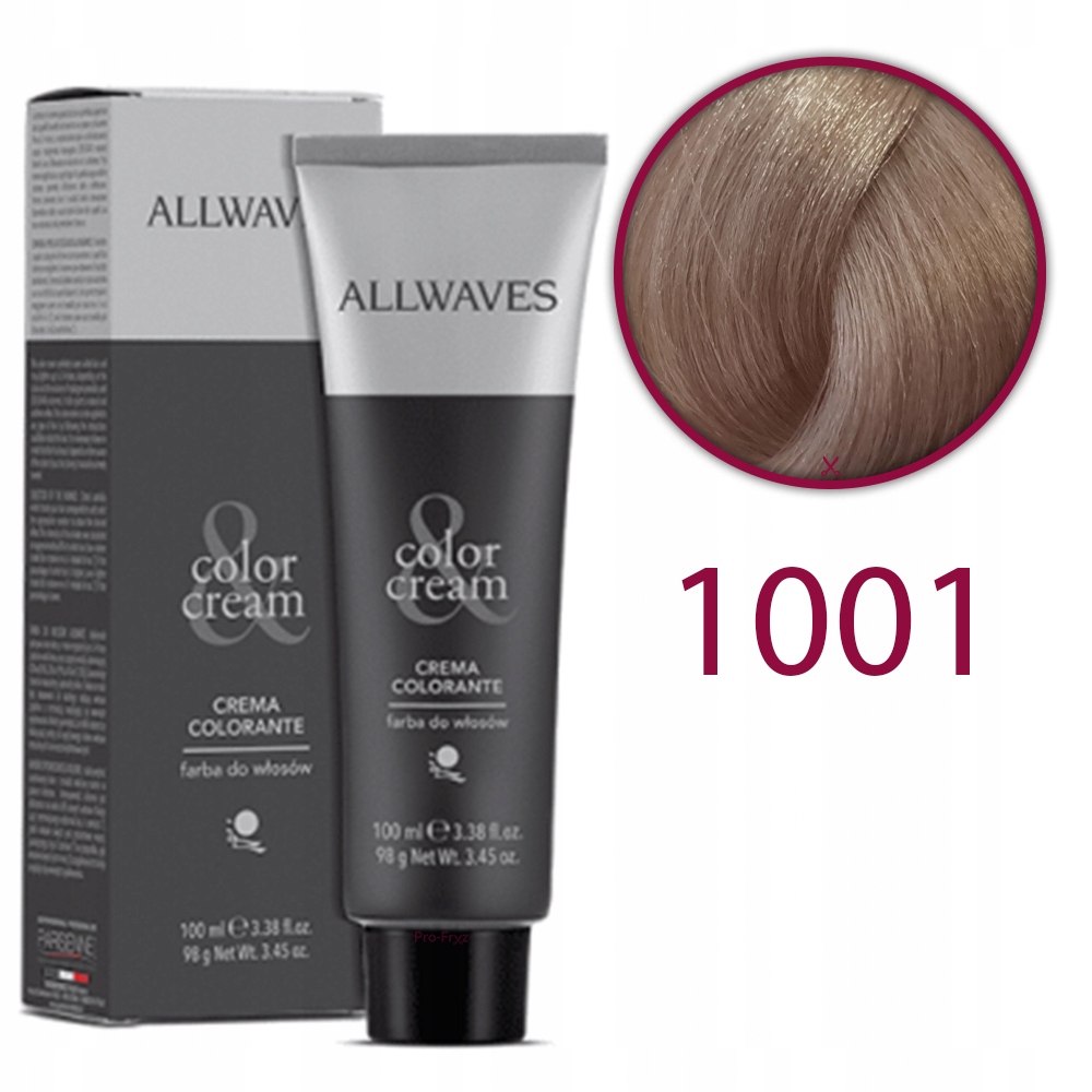 ALLWAVES PROFESJONALNA FARBA DO WŁOSÓW 1001 100ml