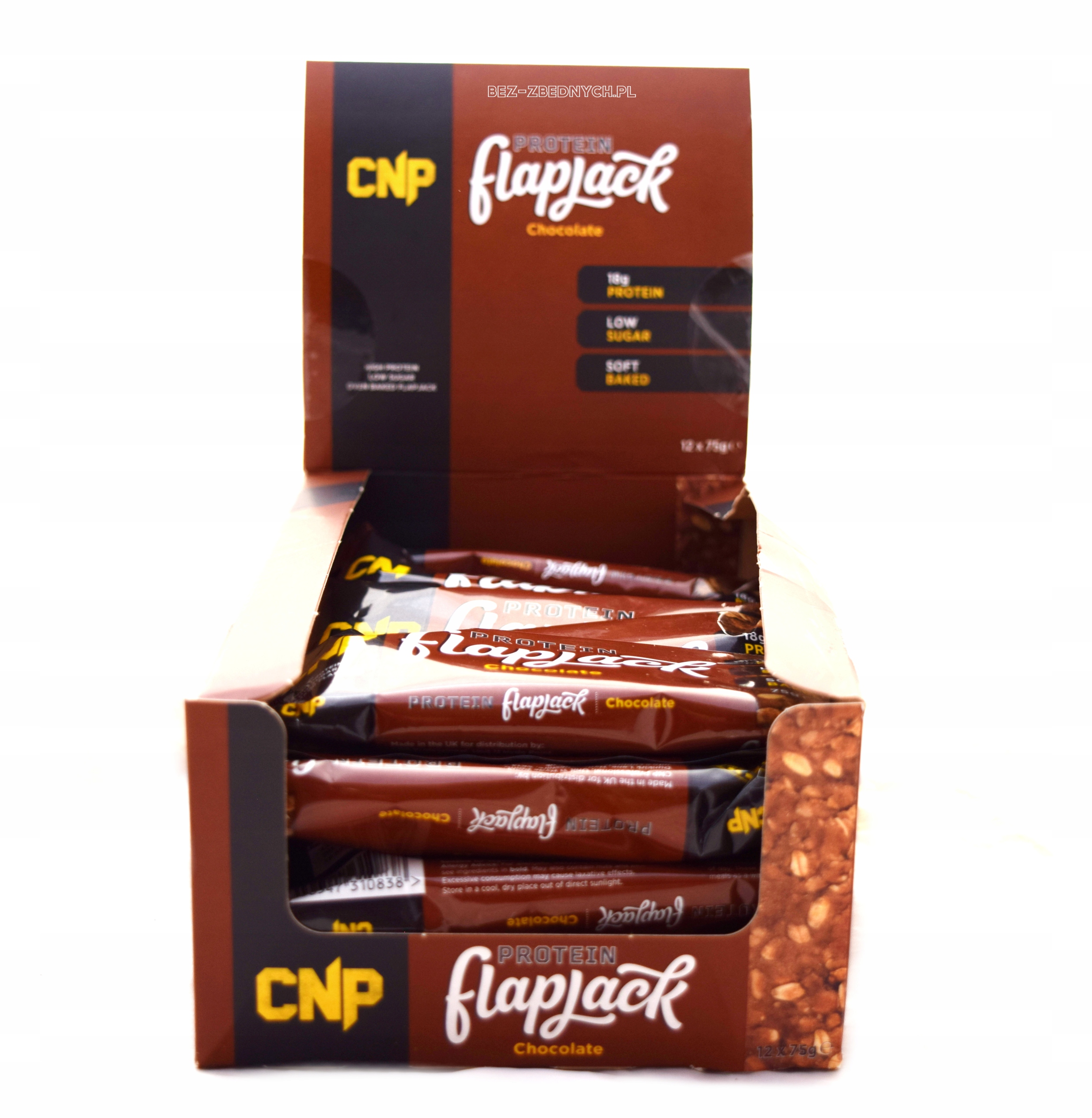 Levně Cnp Professional Protein Flapjack 75g Energetická Tyčinka Čokoládová Wpc Ovesná Tyčinka