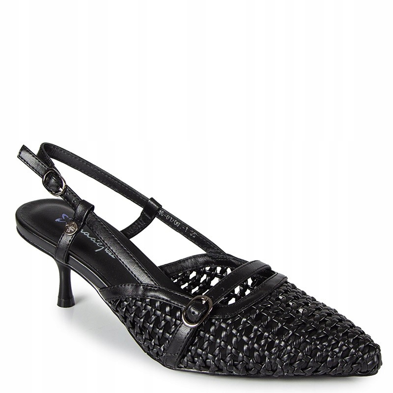 Maciejka K7446-01/00-1 Černé Ažurové Kožené Lodičky 37