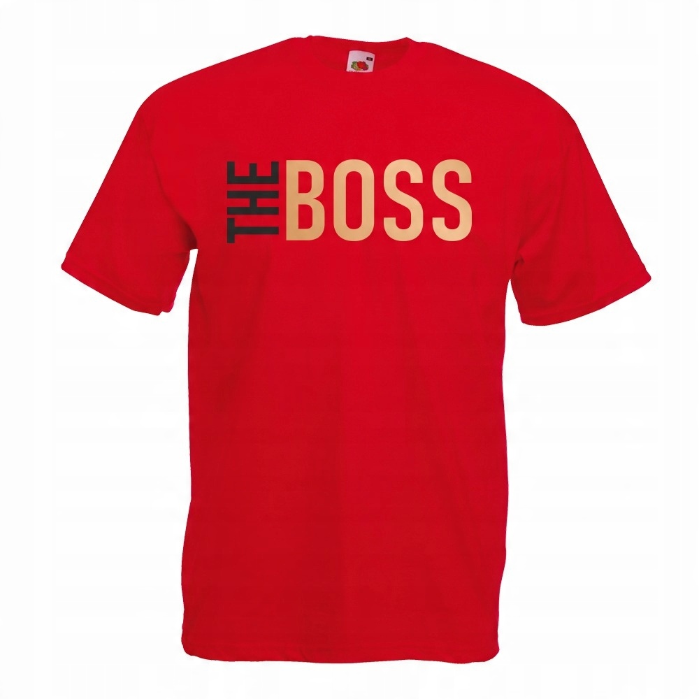 

Koszulka koszulki the boss dla par M czerwona