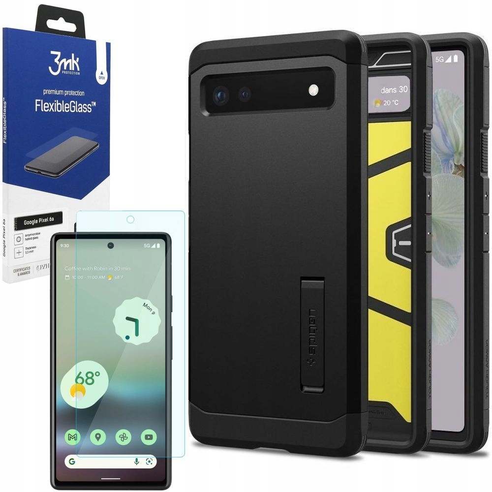 

Etui Szkło 3mk do Google Pixel 6a, Spigen Armor