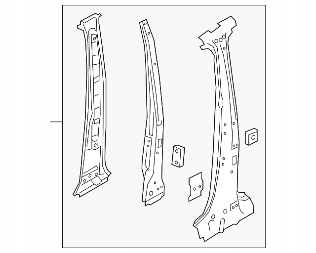 80a810073cstl - Стойка B левой двери OE AUDI Q5 2018-