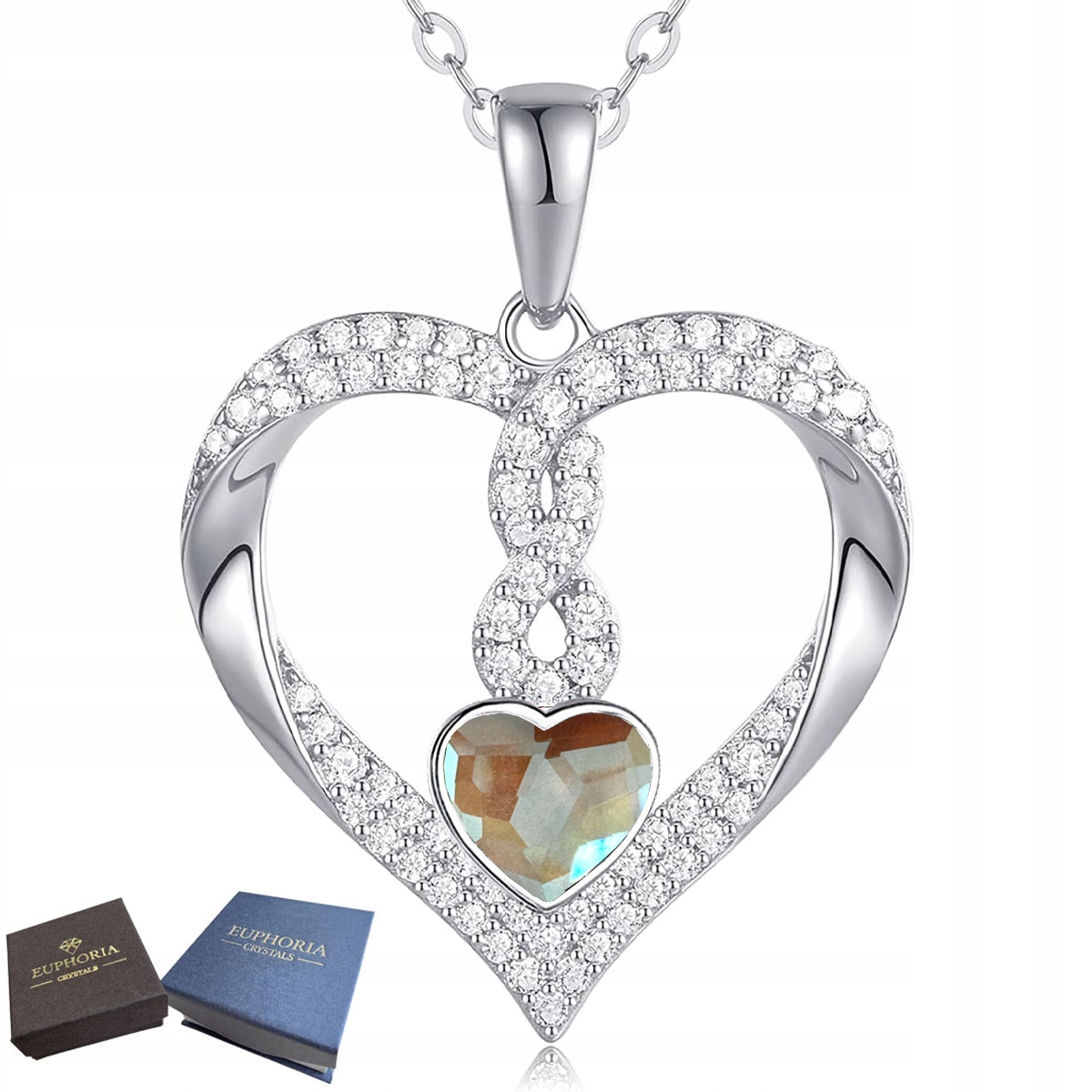 Náhrdelník Stříbro 925 Srdce s přívěskem a zirkony jako Dárek pro maminku