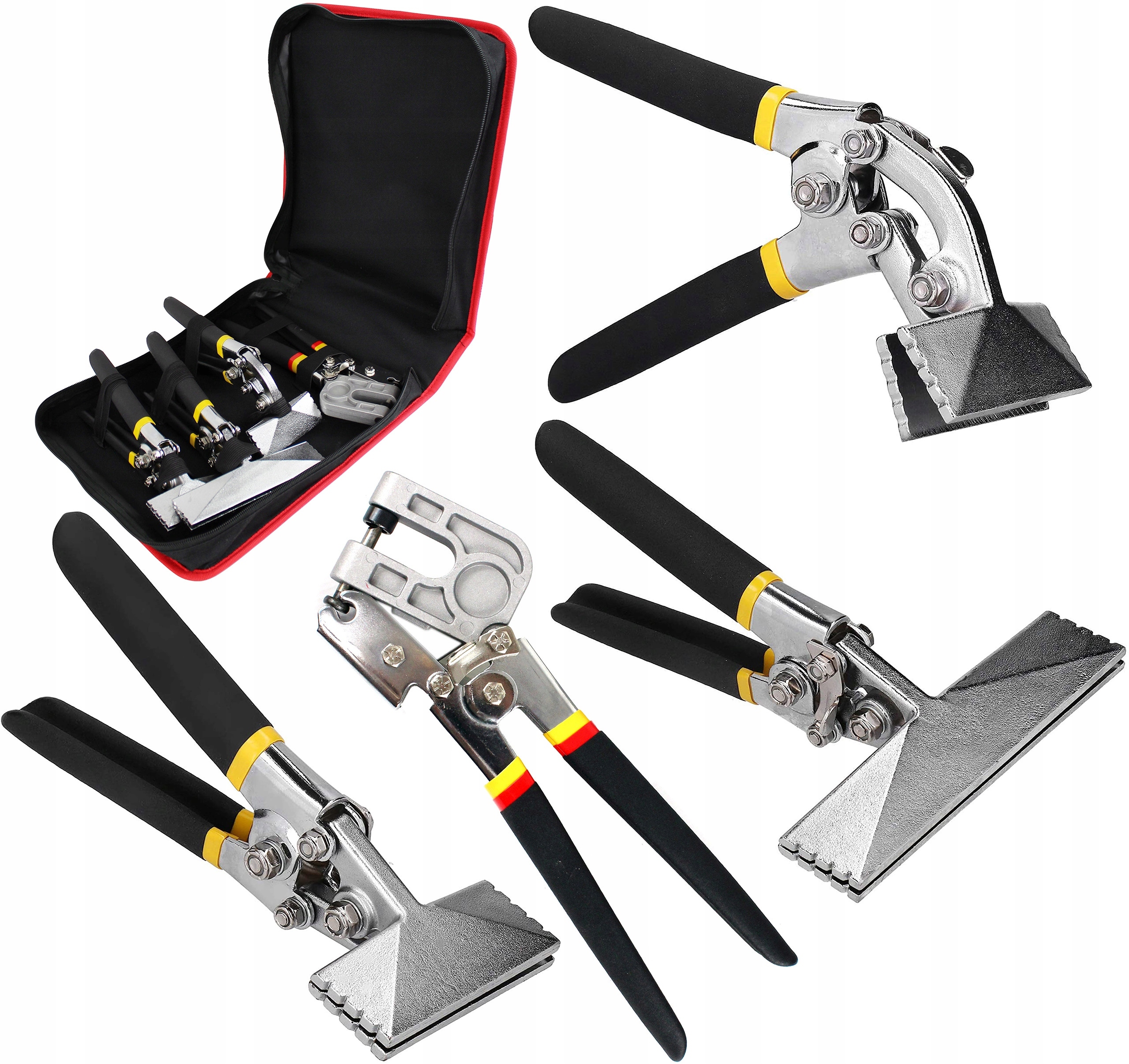 Szczypce Dekarskie Blacharskie 3 Szt. Felcarka Zestaw Szczepiec 4EL