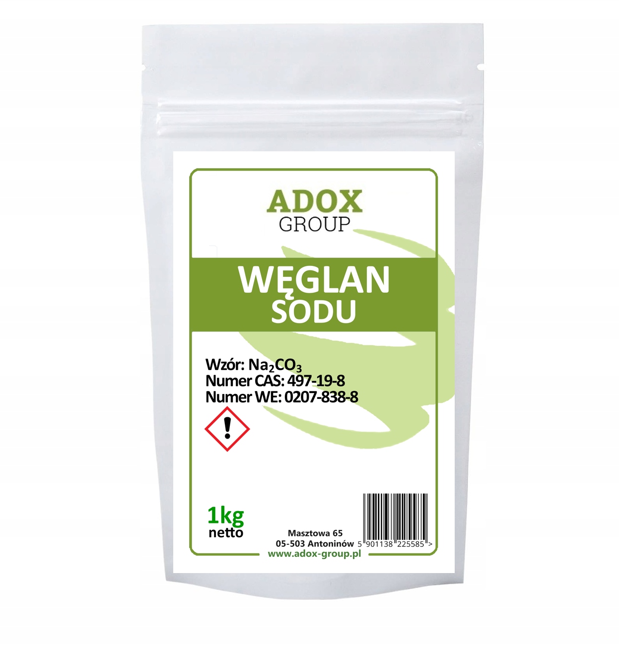 

Węglan sodu 99% 1kg Soda kalcynowana, lekka – Adox
