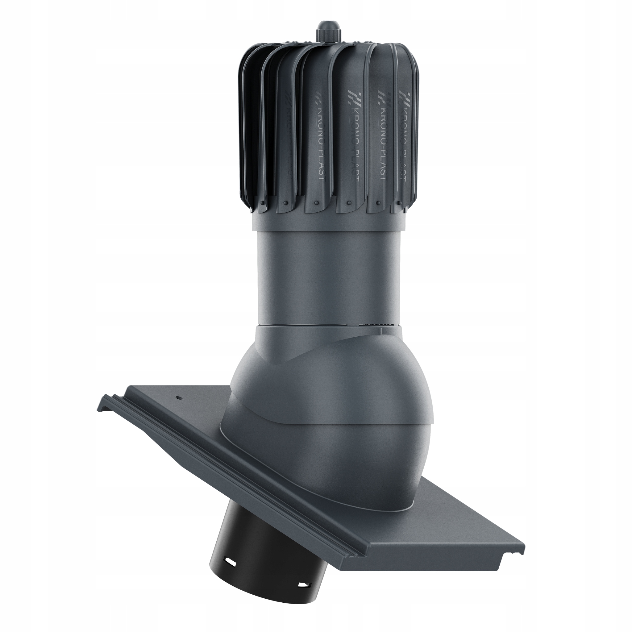 Rotační Větrací komín , podlouhlý, průměr 125 mm, Benders Carisma Antracit