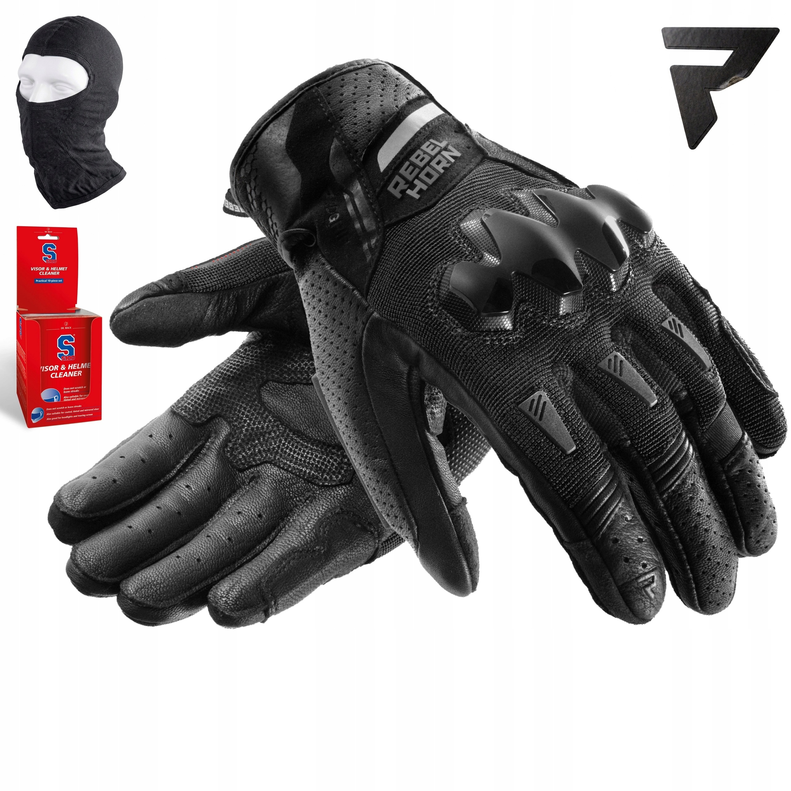 Motocyklové rukavice Rebelhorn Defender koža Kp Cooler-Tec Darčeky