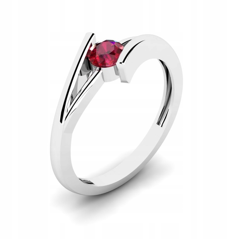 

Pierścionek Złoty Zaręczynowy Z Rubinem 0,40CT