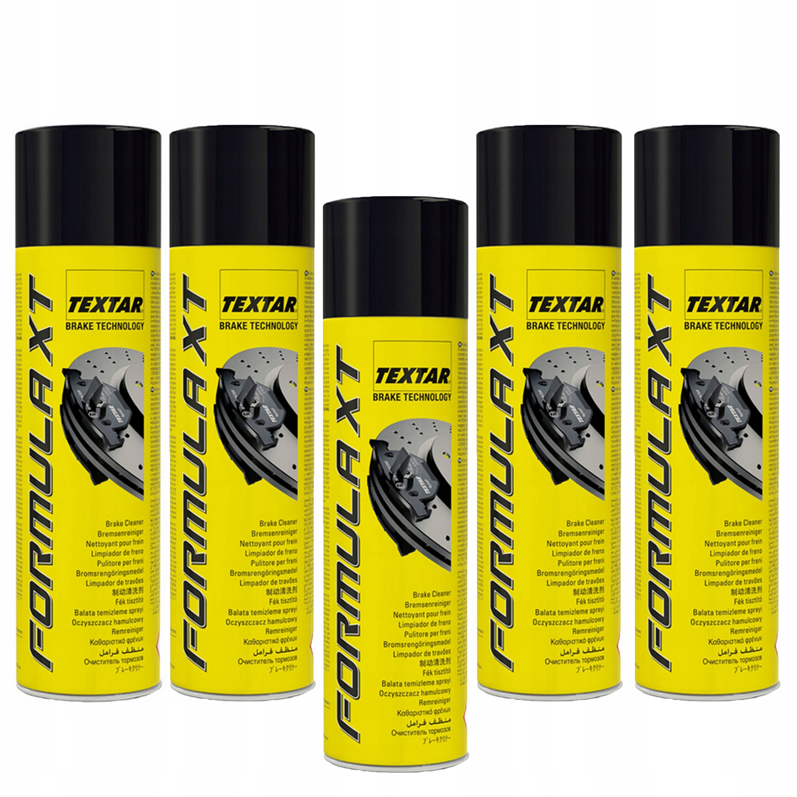 5x Zmywacz do hamulców odtłuszczacz Textar Xt 500ml spray Brake Cleaner