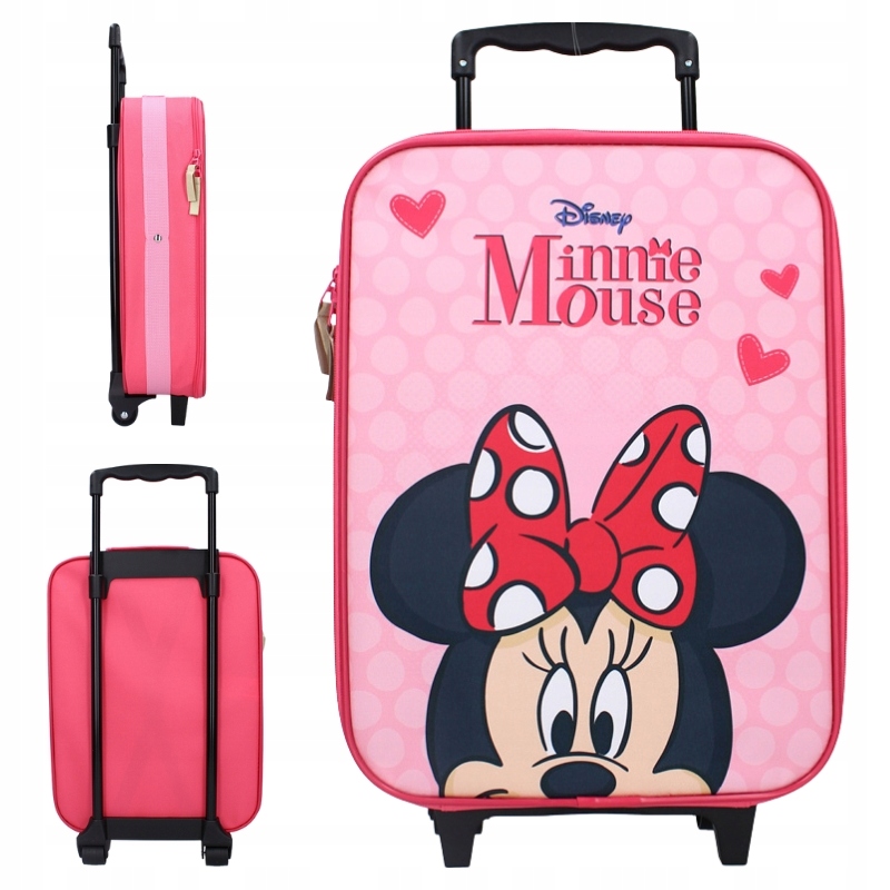 Vadobag Dziecięca Walizka Podróżna Różowa Disney Minnie Mouse Myszka Miki