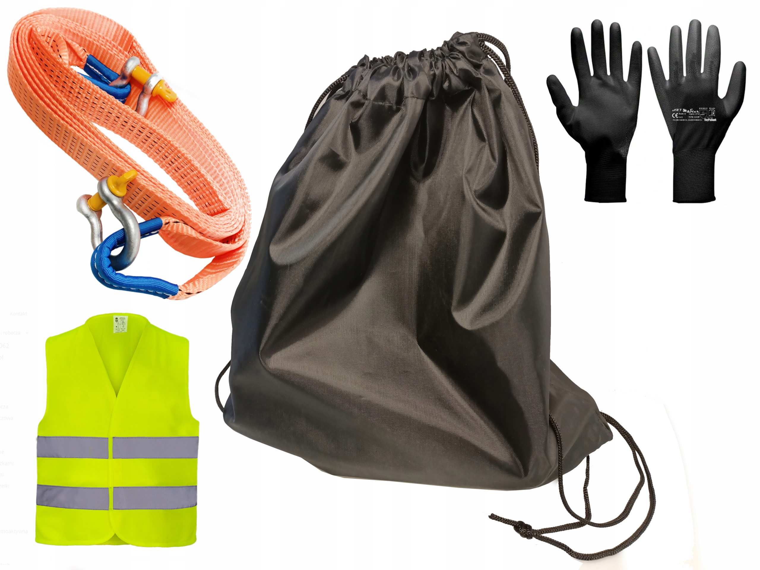 БУКСИРОВОЧНЫЙ ТРОС РЕМЕНЬ 6 М 4,0 Т ПЕРЧАТКИ ЖИЛЕТ!!