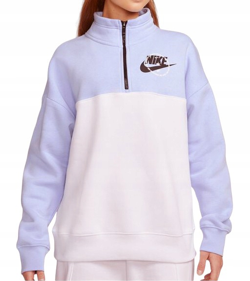 Dámská mikina Nike Sportswear Fleece Colorblock 1/4-Zip DX5674-548 XXL