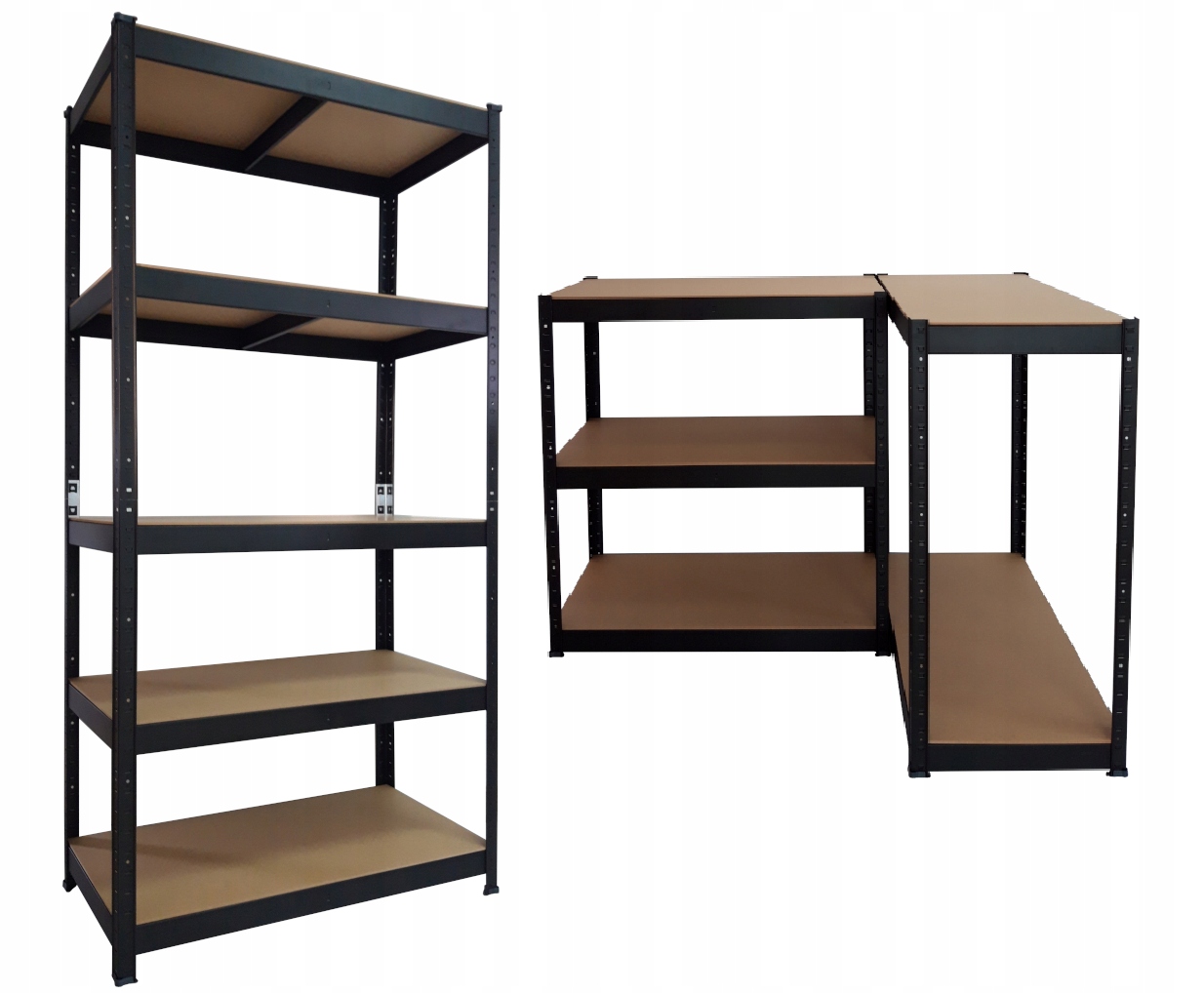 REGAŁ METALOWY DO PIWNICY 180x90x40 5 PÓŁEK 175KG Materiał wykonania regału metalowy