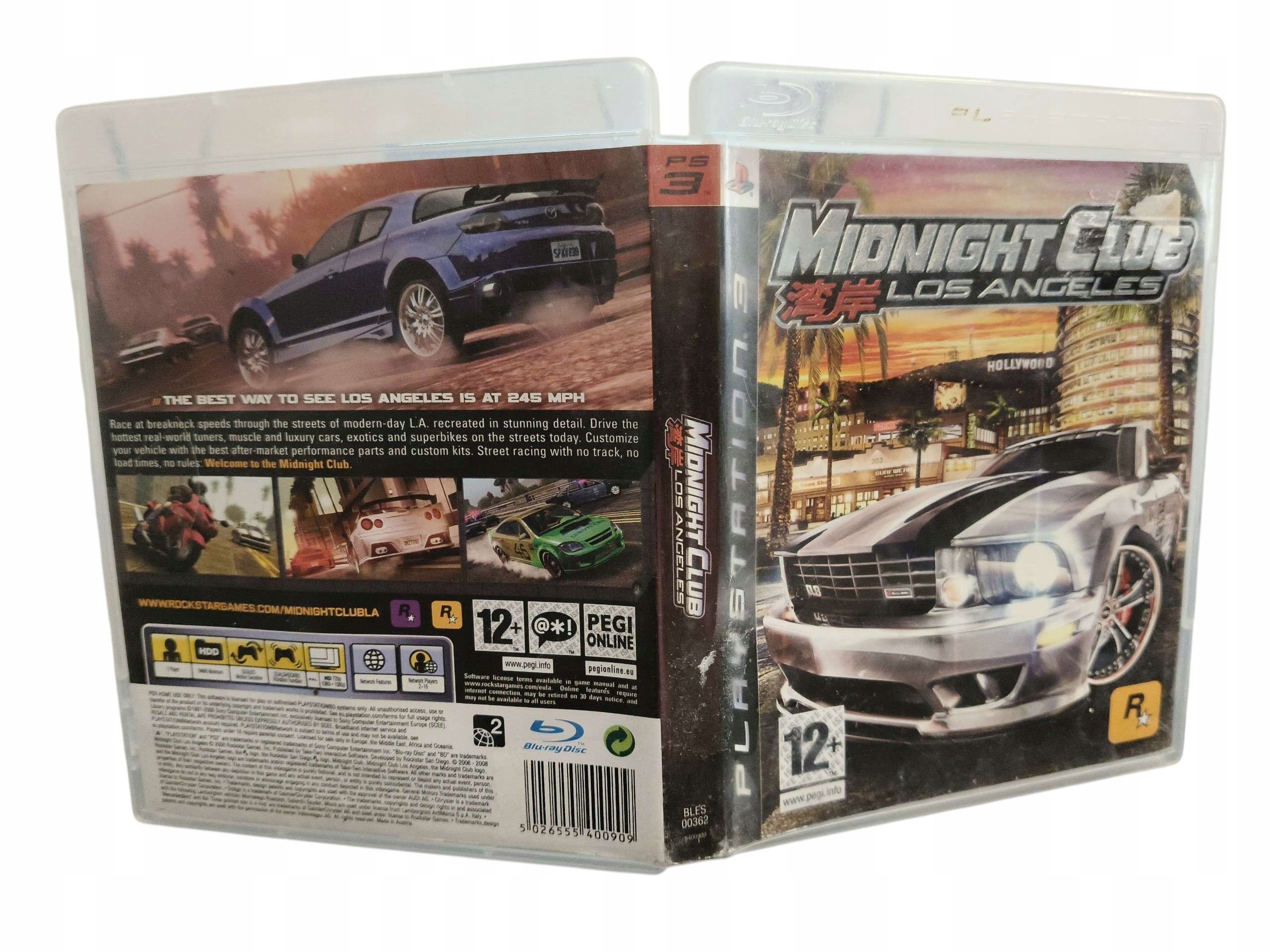 PS3 Midnight Club Los Angeles / AKCJA / WYŚCIGOWA