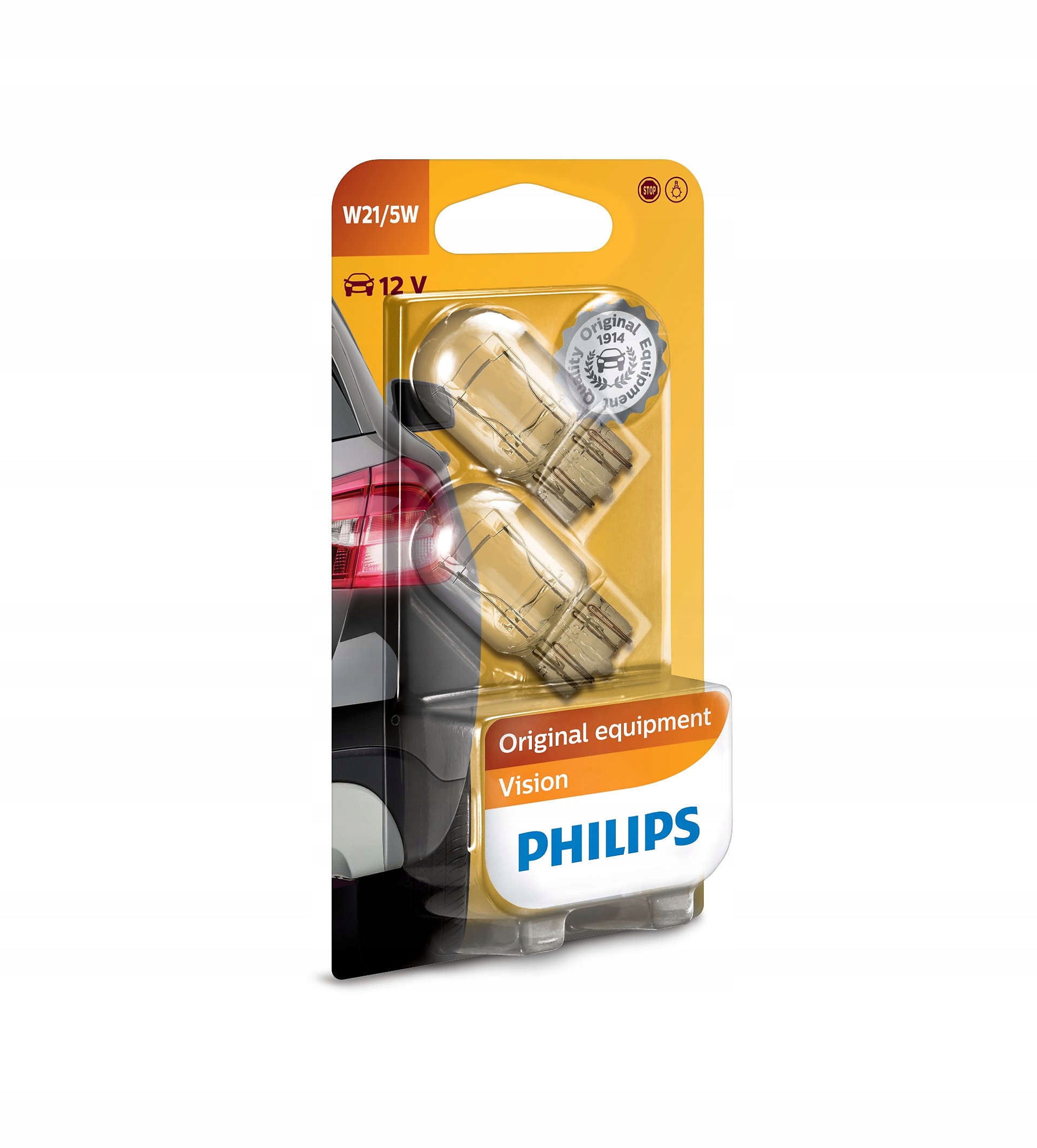 ŻARÓWKA STOPU PHILIPS VISION W21/5W W3x16q 2 SZT