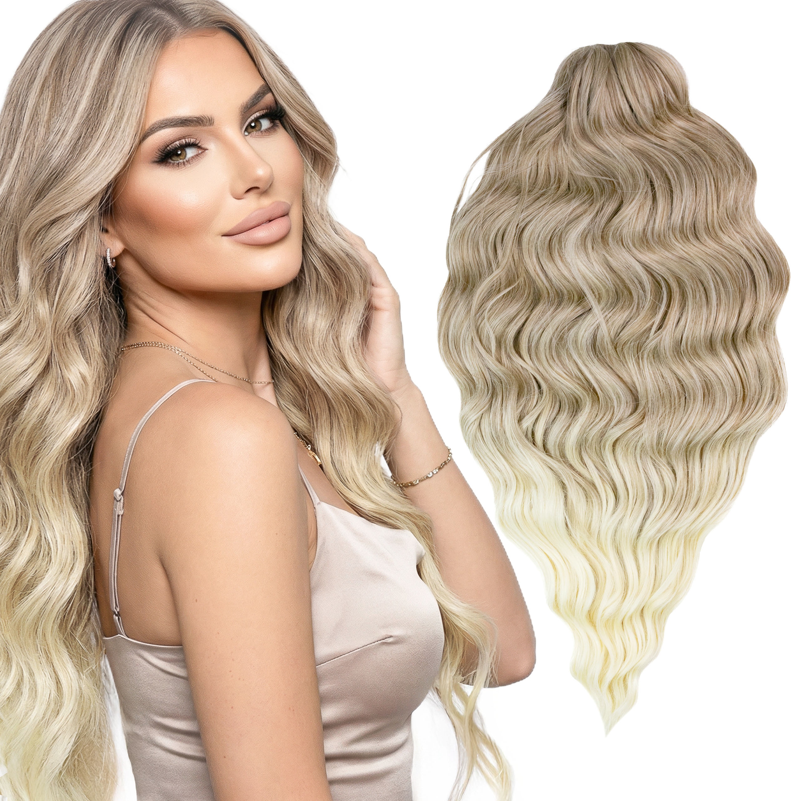 Syntetické česací vlasy Afroloki Crochet Hair Body Wave Anna TLINEN62