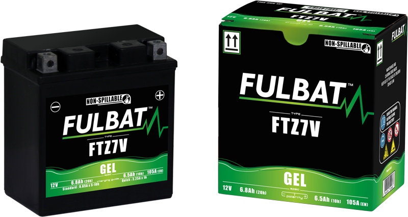 Akumulator żelowy Fulbat FTZ7V YTZ7V YTX5L-BS Gel 12V 6.8Ah 105A Wzmocniony
