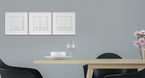 WŁĄCZNIK ŚWIATŁA WIFI TUYA BEZPRZEWODOWY POJEDYNCZY SMART DOPUSZKOWY LED Kolor biały