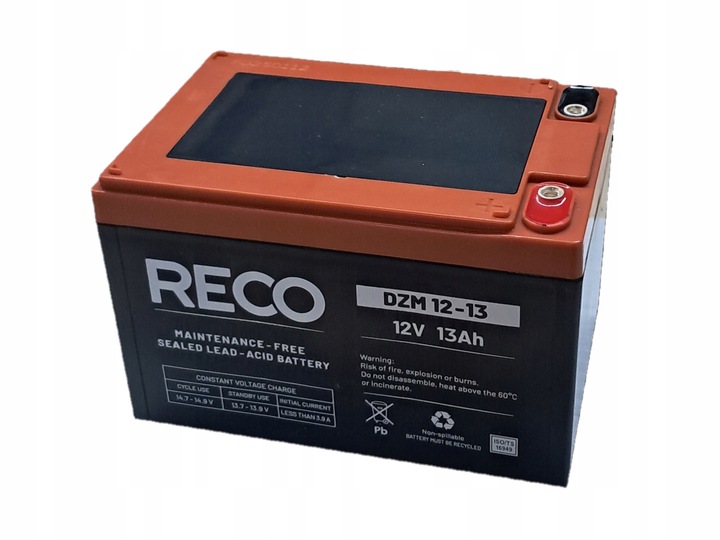 Akumulator 6-DZM-13 rower hulajnoga elektryk 6-dzm-12 12V 13Ah 6-DZF-13