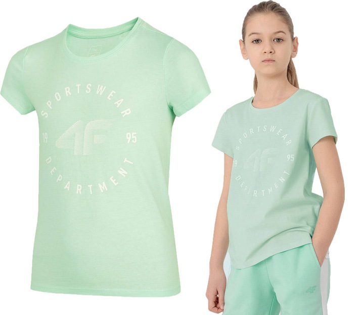 

Koszulka Dziewczęca 4F T-shirt Bawełna 146