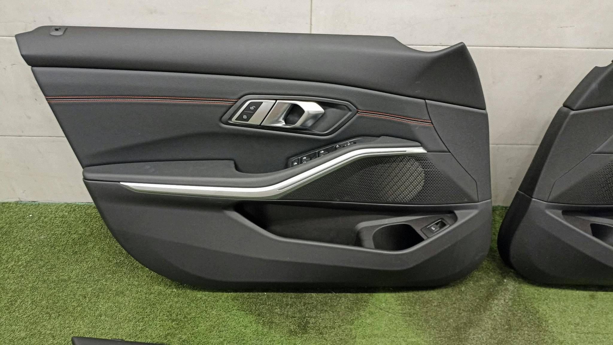 BMW G20 upholstery door side front rear part leather red NIC