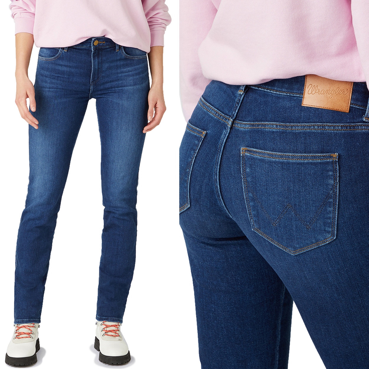Wrangler Slim Authentic přiléhavé dámské vysoké džínové kalhoty W28 L34
