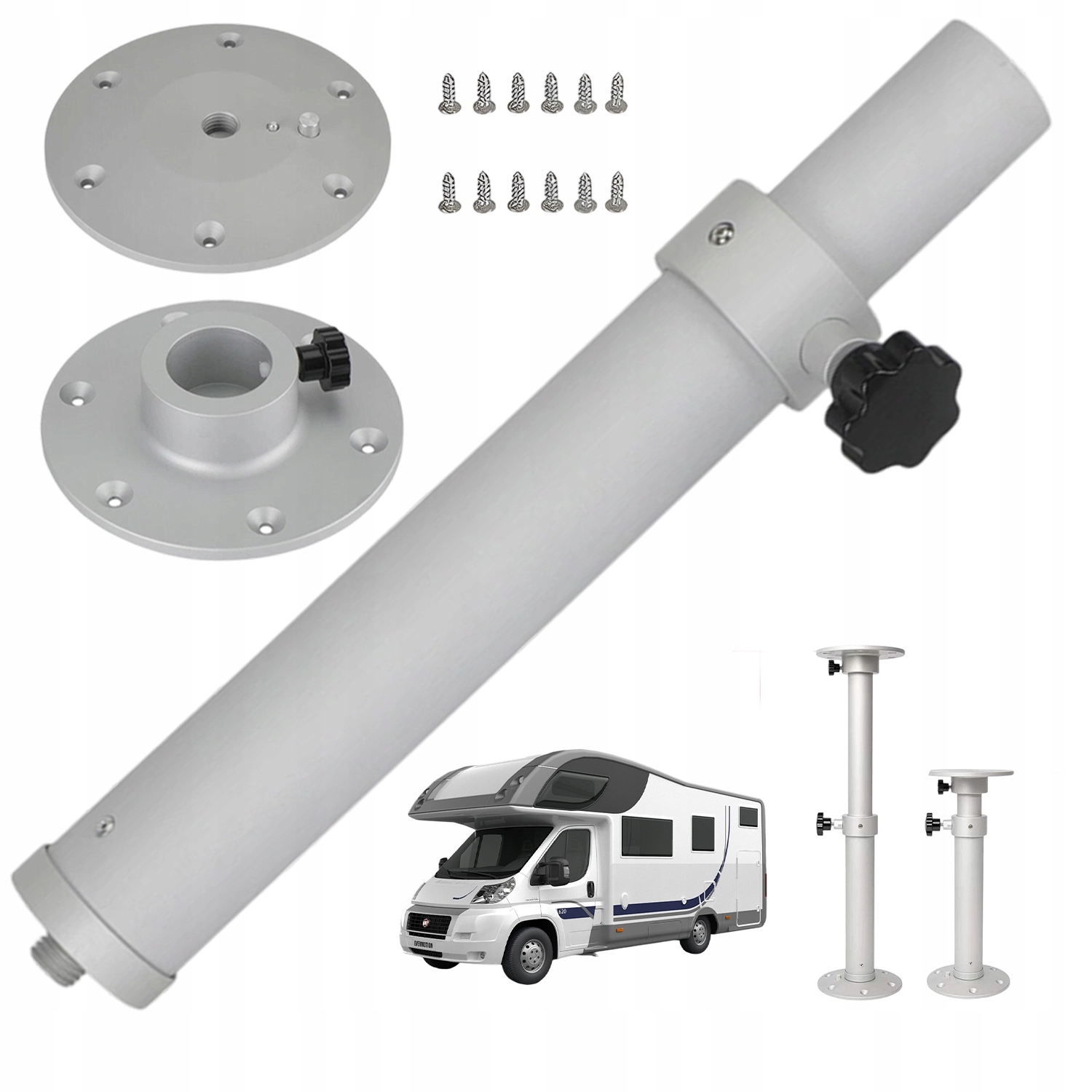 Noha Stolu Nastavitelná 45-69 CM K Jachtovému Stolku Loď Kamper Přívěs