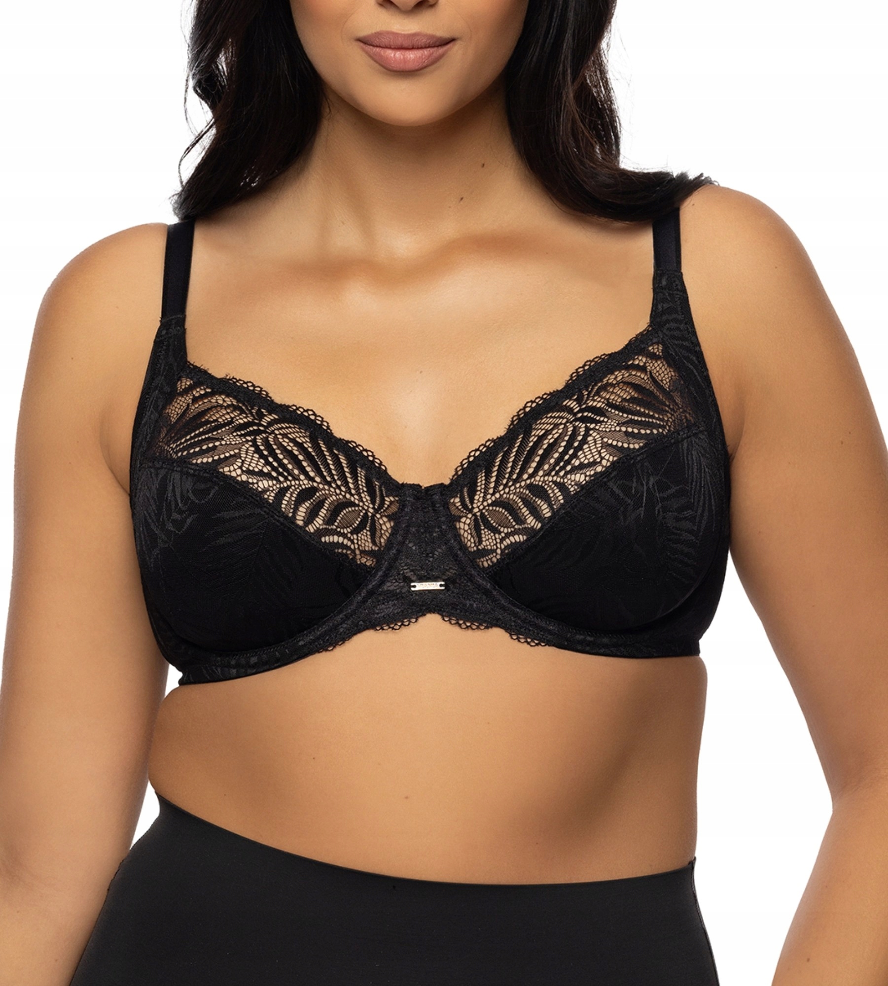 Měkká podprsenka s kosticemi Hanna 244469 Černá Viania Černá 80G