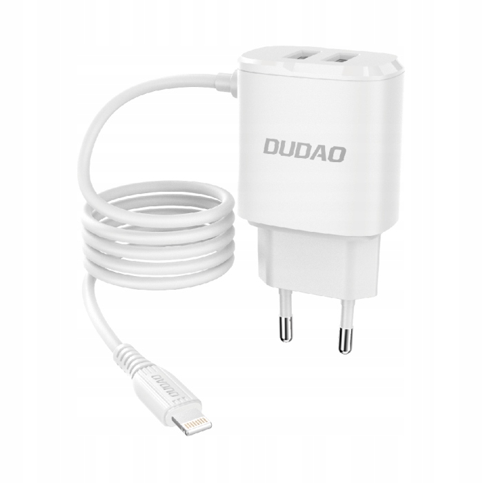 

Dudao ładowarka sieciowa 2x Usb z kablem do iphone