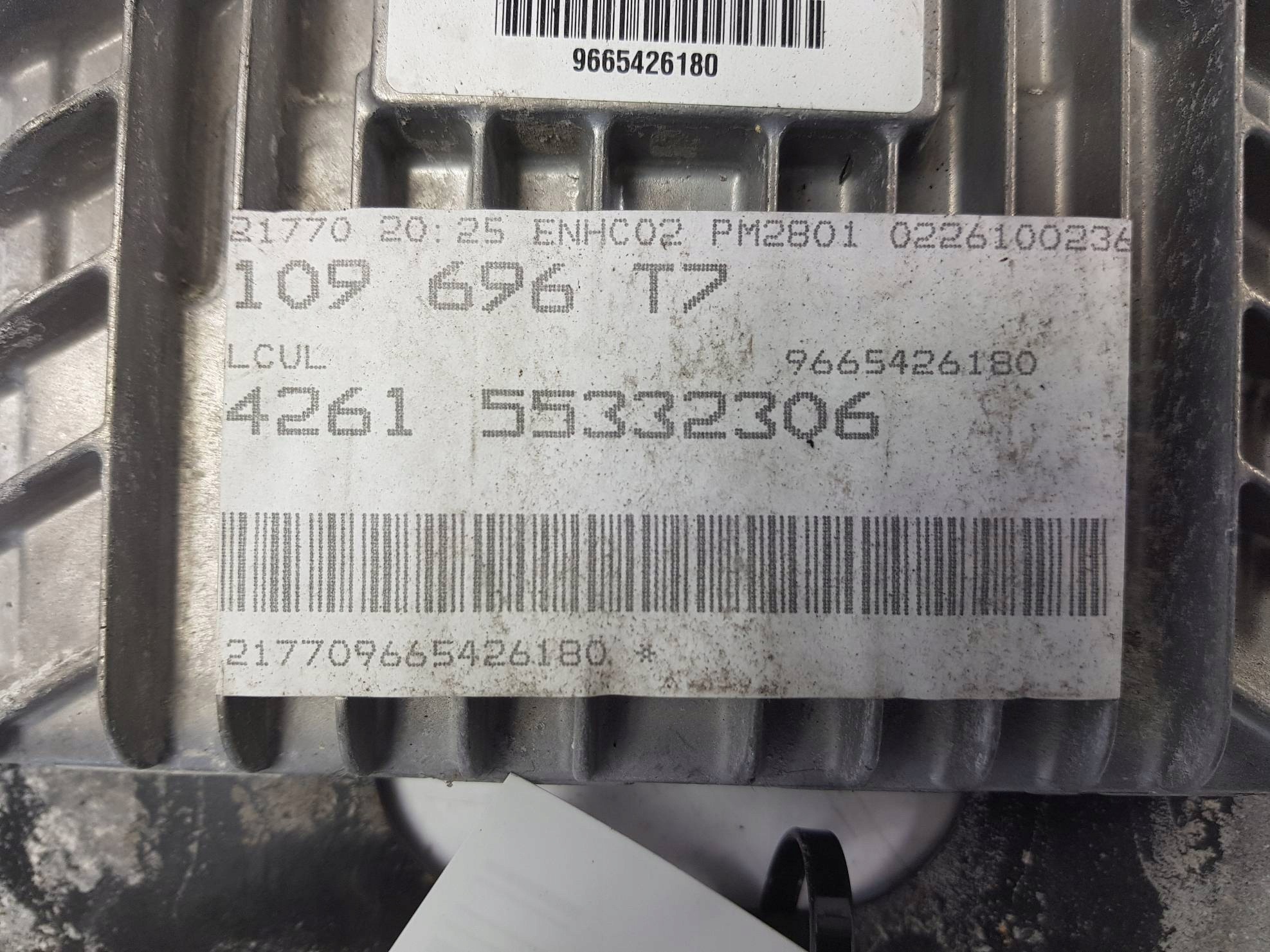 control unit 9663548180 PEUGEOT 308 SW