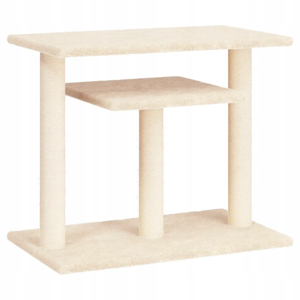 Levně Klasické škrabadlo pro kočky 60x34,5x62,5 cm, krémové