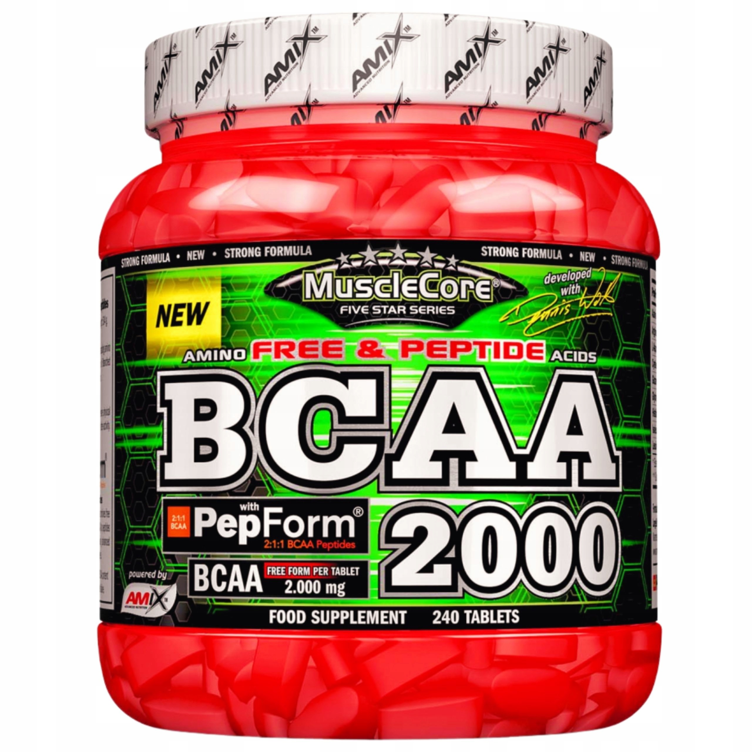 Aminokyseliny Bcaa 2:1:1 Tablety Leucin Isoleucin Valin 240ks