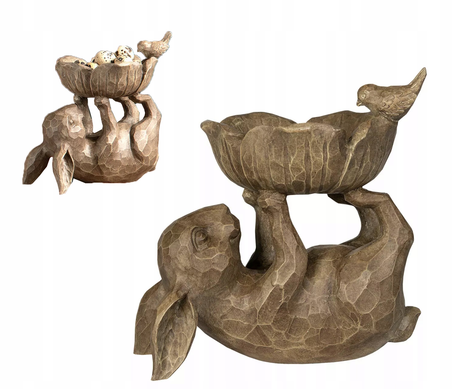 Zajíc Figurka S Miskou velikonoční dekorativní do obývacího pokoje jako dárek