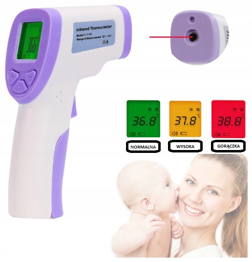 Termometr bezdotykowy na podczerwień dla dzieci