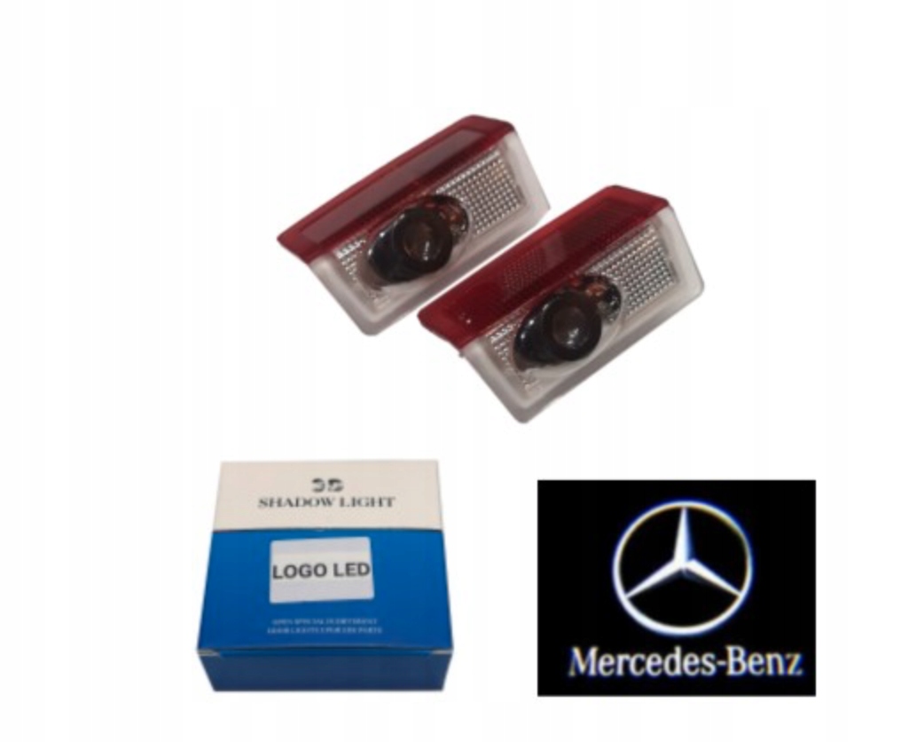 MERCEDES A B C E LED LOGO LED PROJEKTOR DRZWI 2X