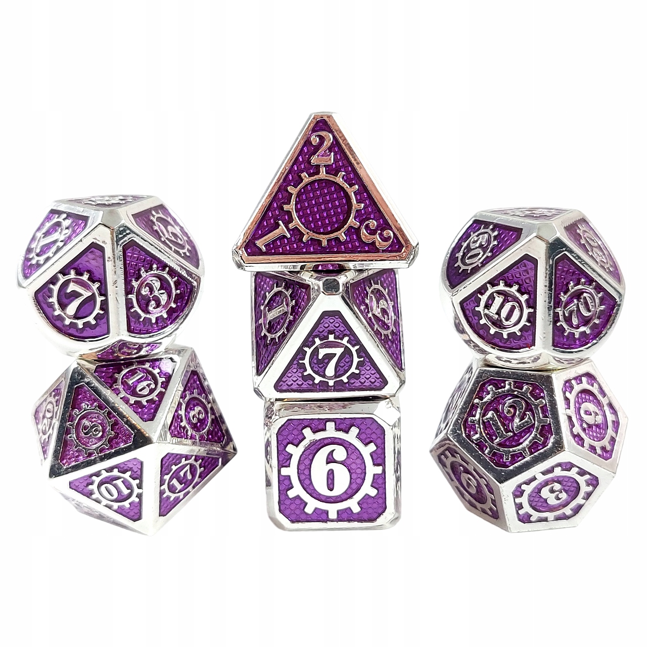 ZĘBATKI FORTUNY ZESTAW 7 METALOWYCH KOŚCI RPG