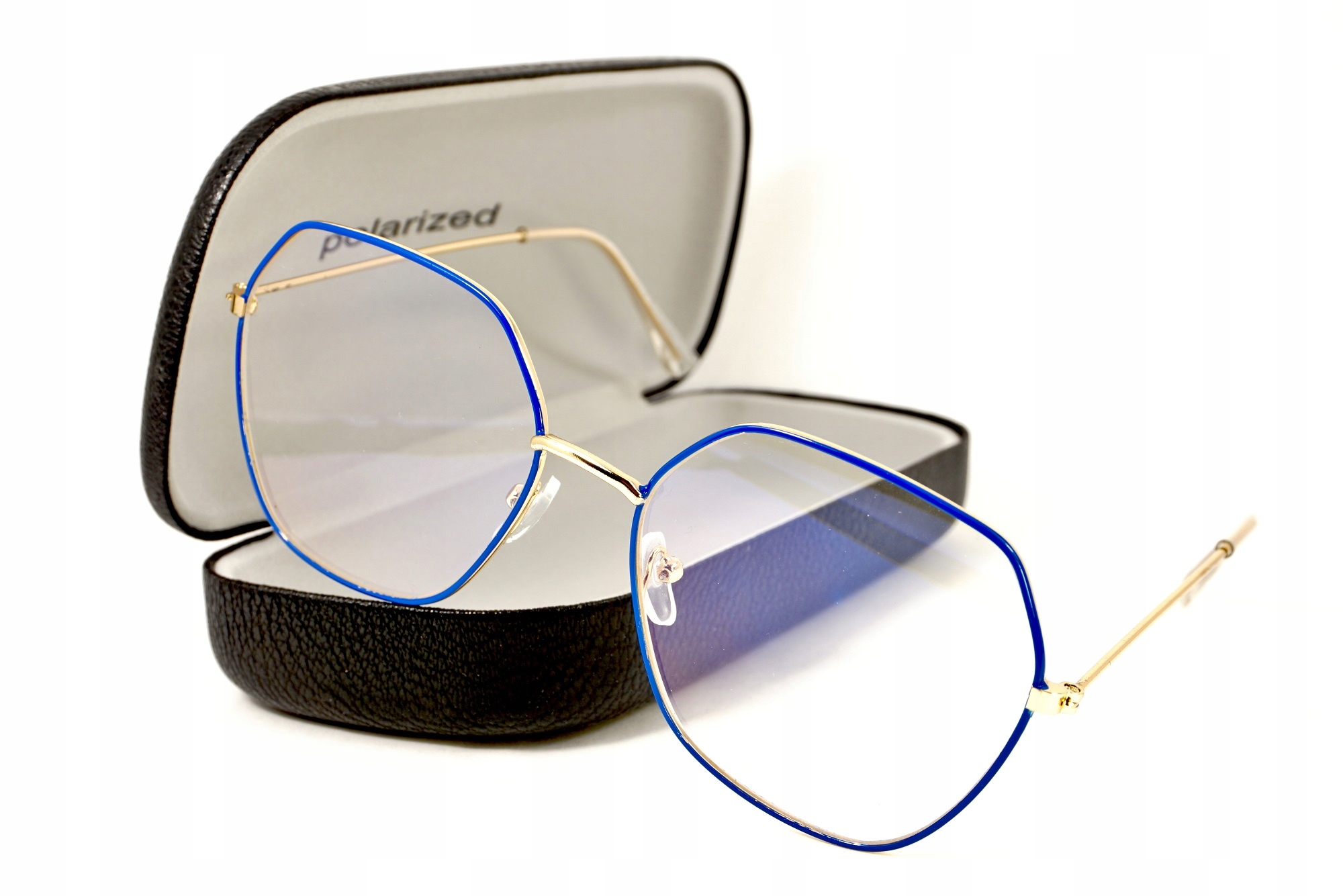 

Niebieskie Okulary Zerówki Antyrefleksyjne Z Etui