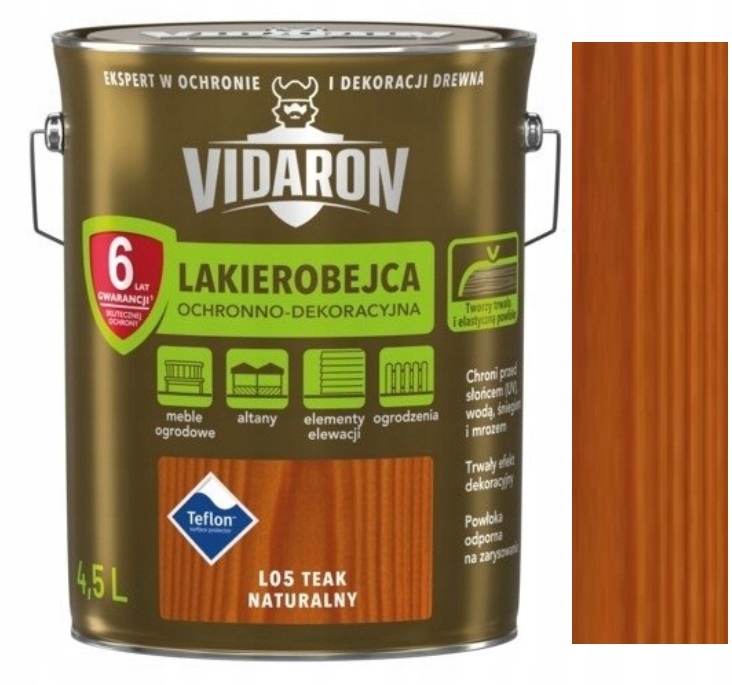 Vidaron Ochranný Lak 4,5 L, Přírodní Teak
