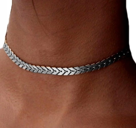 

Naszyjnik pancerka boho choker obroża łańcuszek