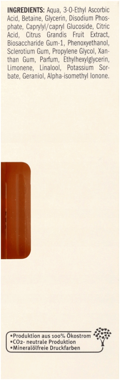 ISANA VITAMIN C SERUM DO TWARZY Z WITAMINĄ C Opakowanie butelka z pipetą