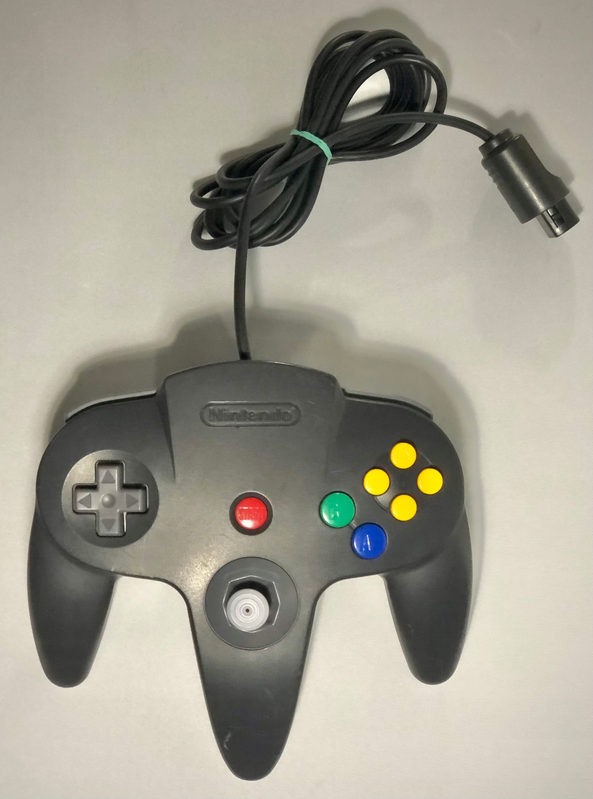 Nintendo 64 Controller Czarno-Szary Pad
