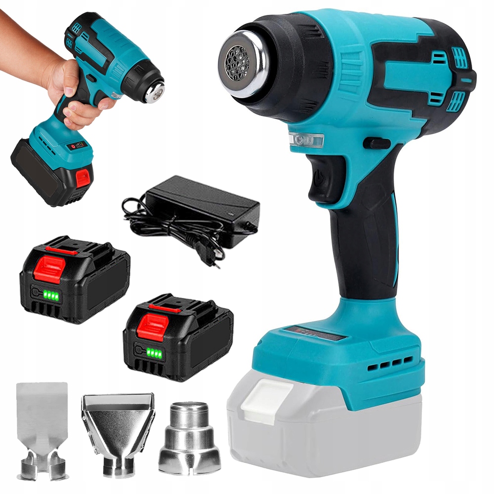 Opalarka Akumulatorowa Palnik 400°C 3x Dysze 2x Aku Do Makita Bateria 18V