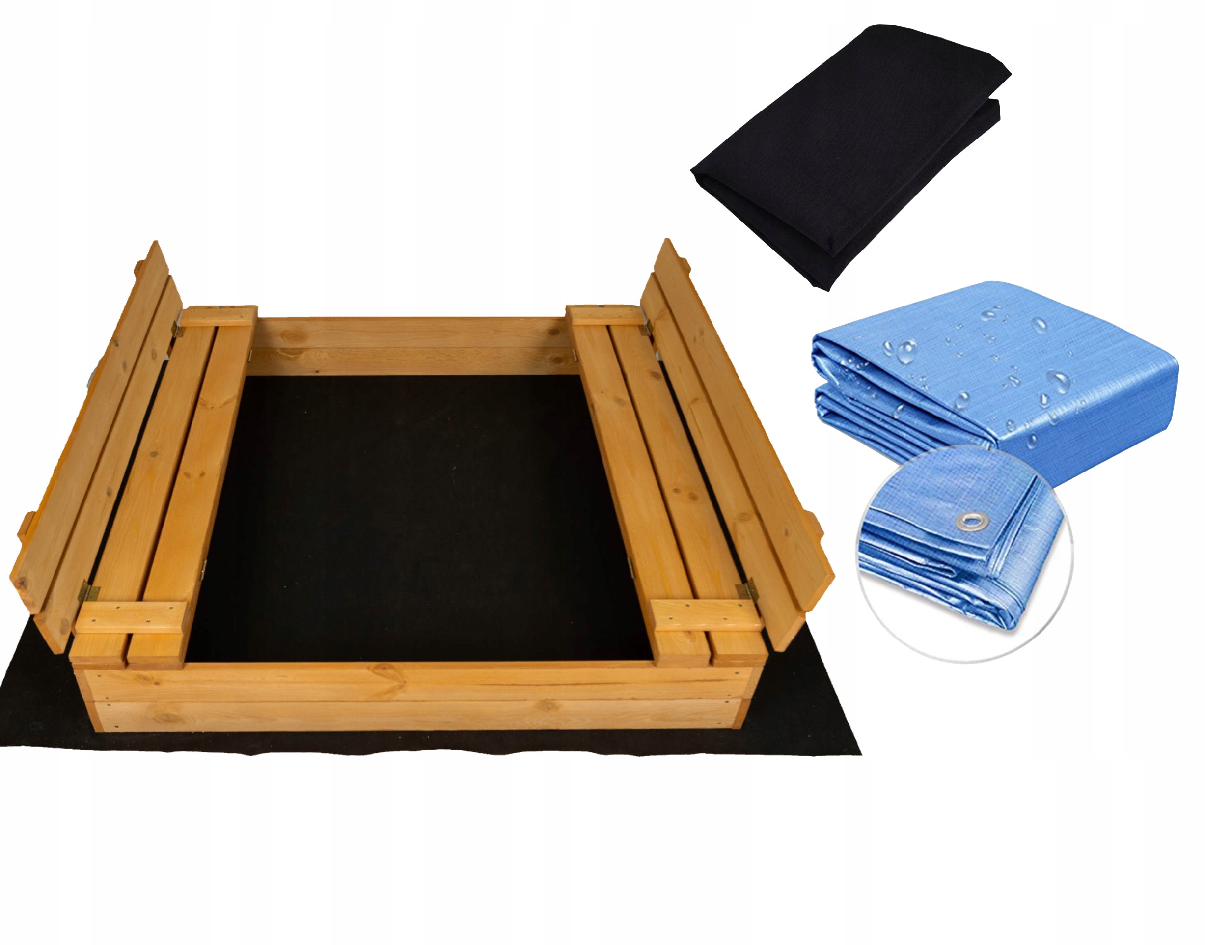 PIASKOWNICA DREWNIANA ZAMYKANA 120cm IMPREGNOWANA Marka inna