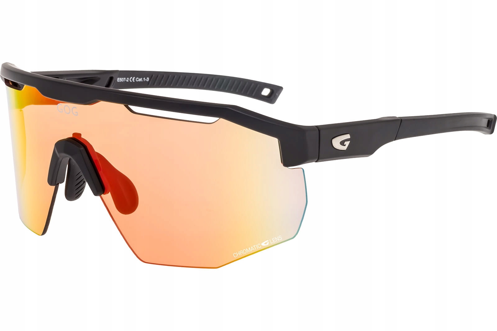 Fotochromatické cyklistické brýle Gog Argo C Matná Černá, Polychromatická Červená