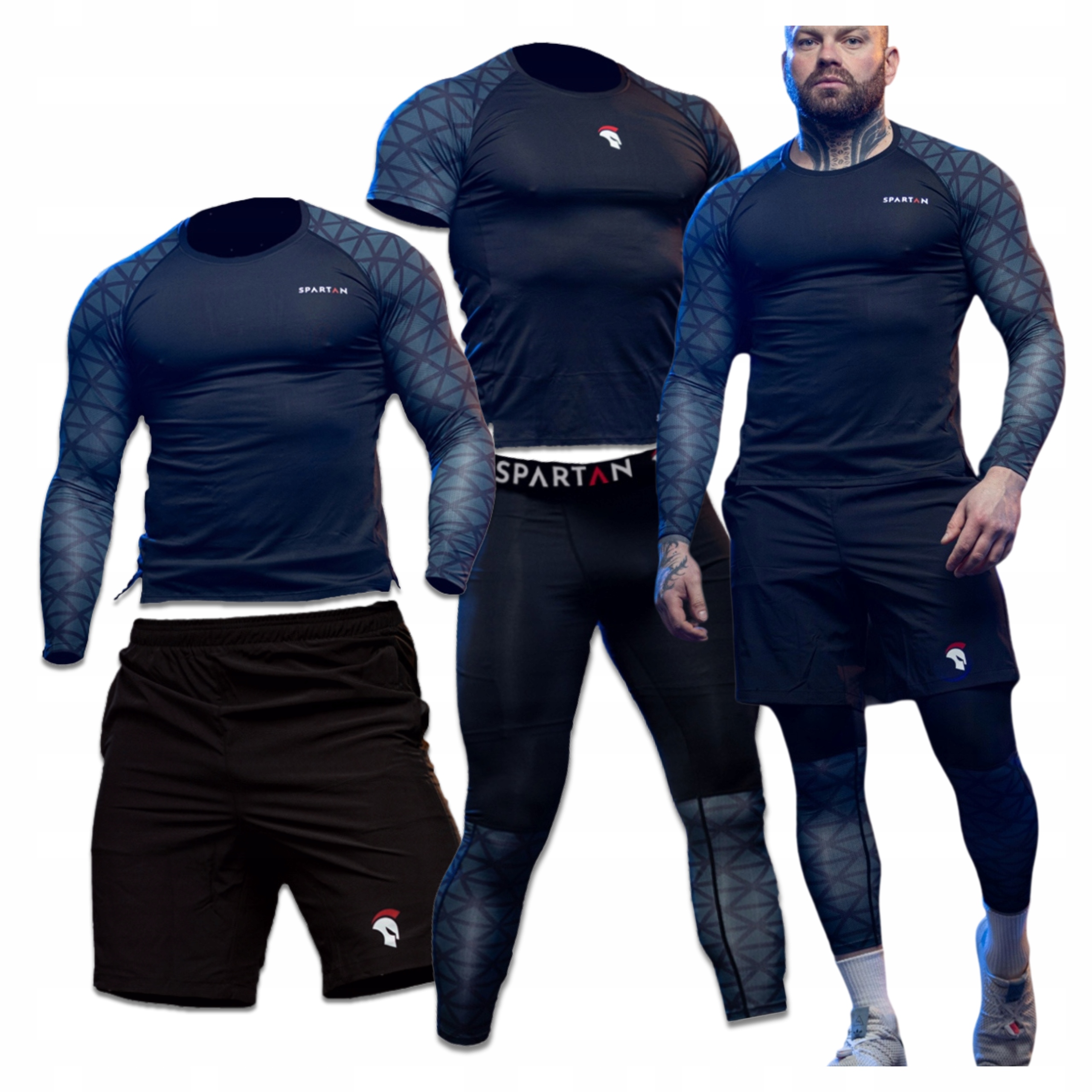 Tréninková Sada Tričko Termoaktivní Kompresní Kalhoty XL 4v1