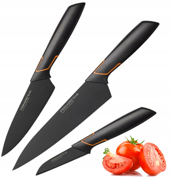 Fiskars Edge Komplet 3 Noży Kuchennych Ze Stali Nierdzewnej
