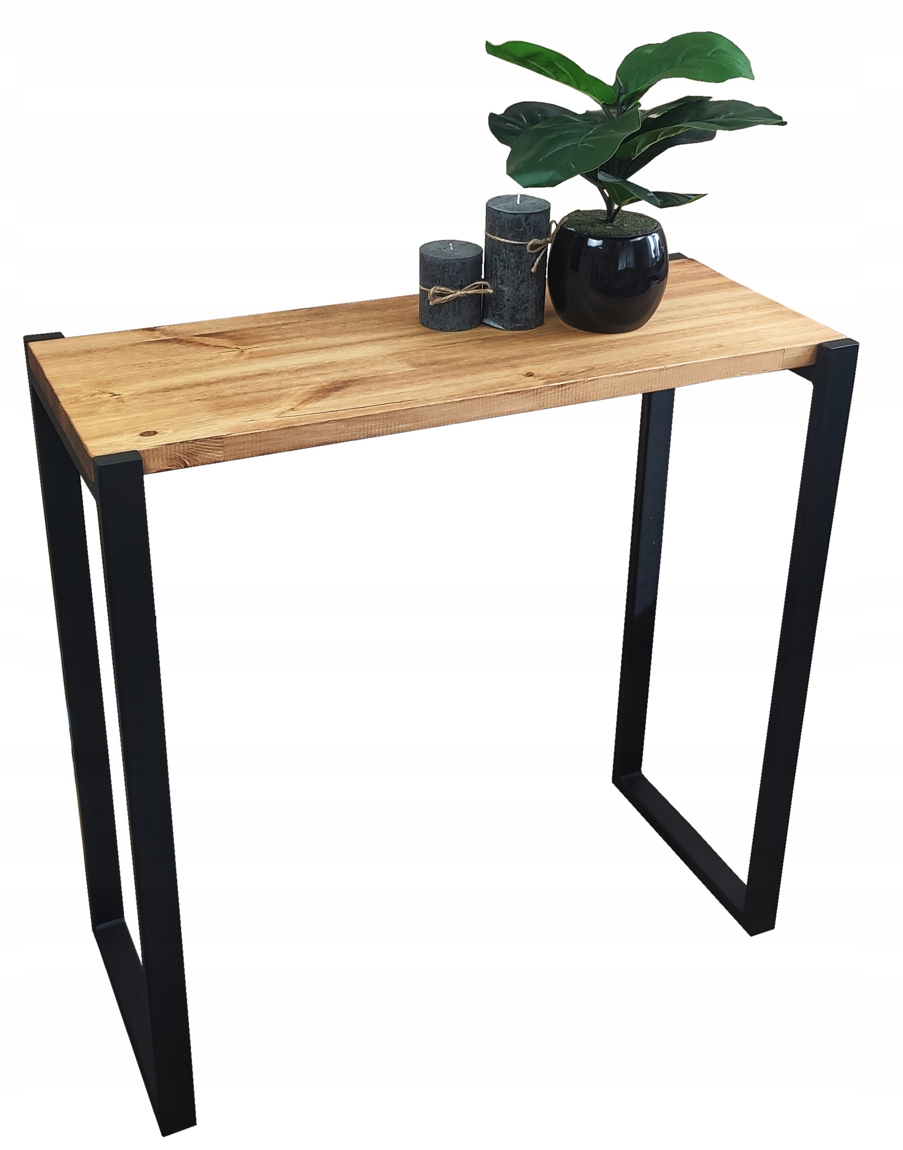 Konzola Loft drevená industriálna toaletka 90 cm